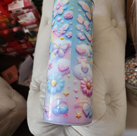 (Brand New) LIght pink, blue, and white Hello Kitty tote bag & baby blue thermos - Picture 8 of 8